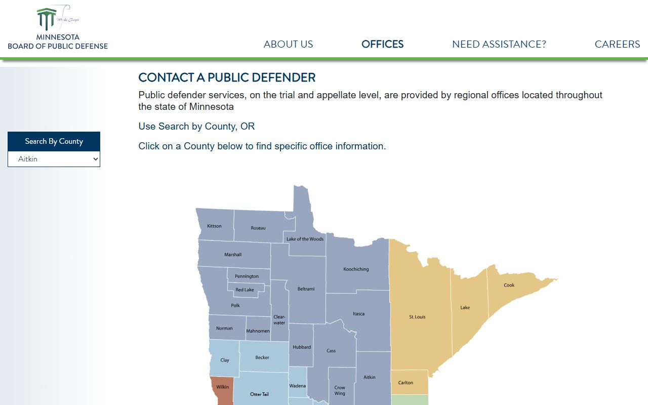 Minnesota Board of Public Defense office directory