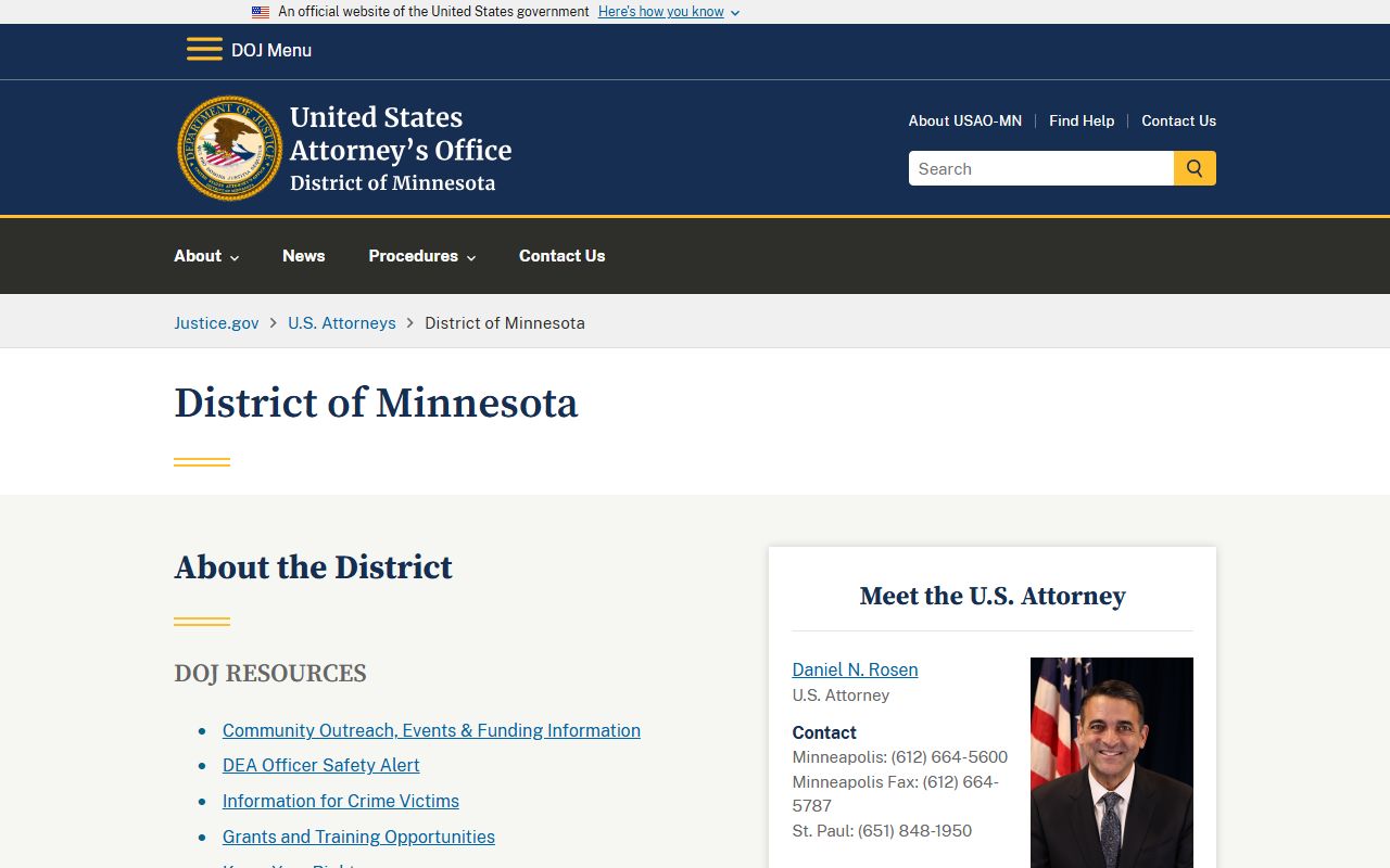 U.S. Attorney for the District of Minnesota