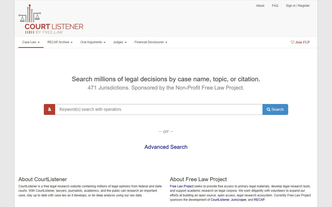 CourtListener free alternative